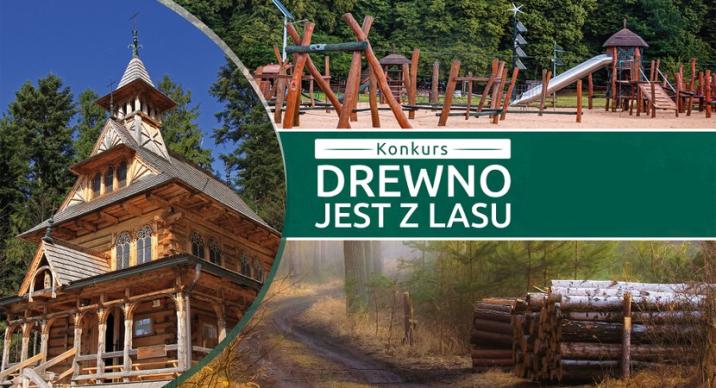 Na&#x20;fotografii&#x20;plakat&#x20;konkursu&#x20;&#x22;Drewno&#x20;jest&#x20;z&#x20;lasu&#x22;